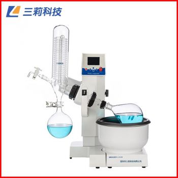 直立式雙層蛇形盤管冷凝器旋轉蒸發器RE-2000E型旋轉蒸發儀