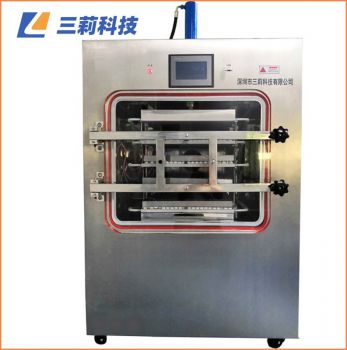 LGJ-100F硅油加熱凍干機(jī) 多肽凍干粉生產(chǎn)壓蓋型冷凍干燥機(jī)